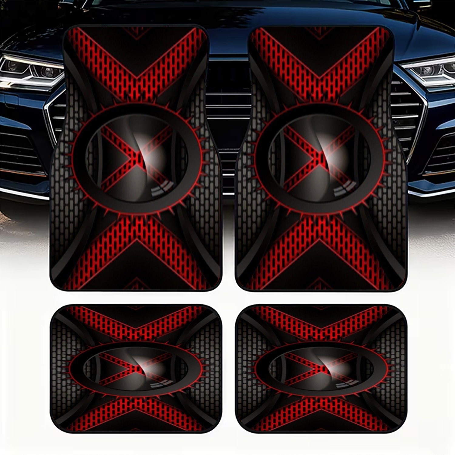 Interior Design Tech - Conjunto de 4 Tapetes para Carro,
