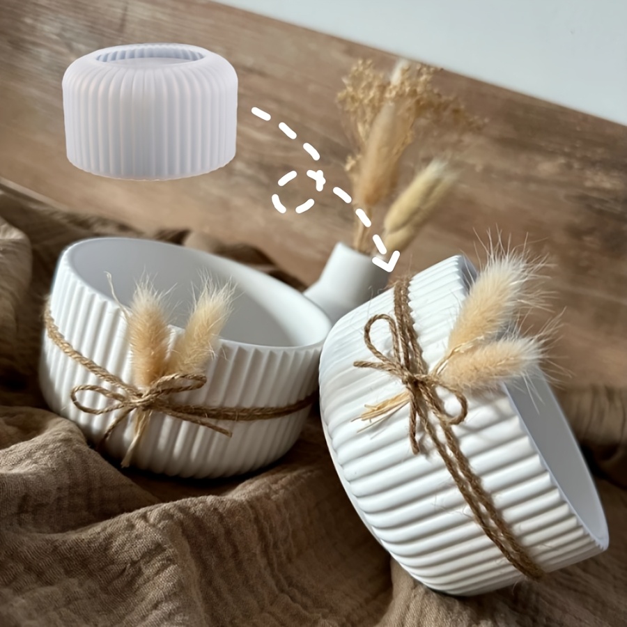 Ceramic Candle Vessel - Molde de Silicone Grande para Resina,
