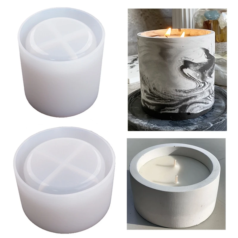 Ceramic Candle Vessel - Moldes redondos de cimento e concreto,