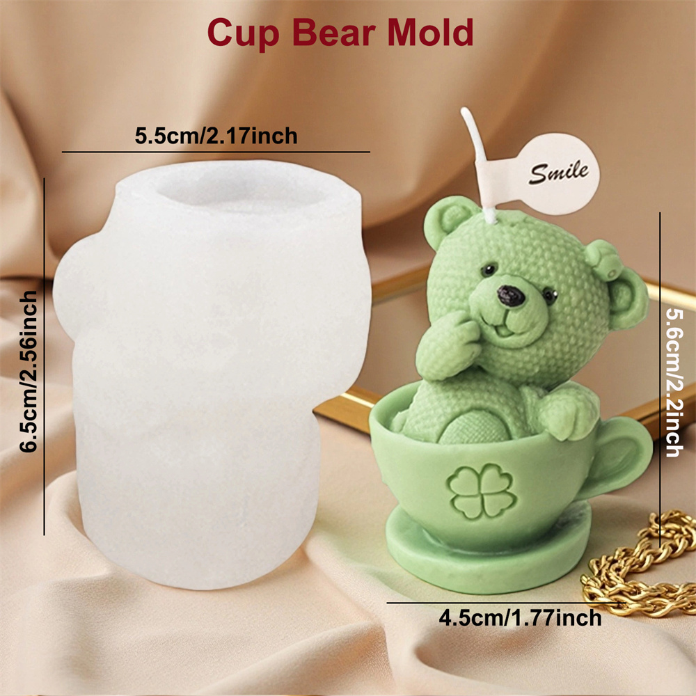 Urso de pelúcia em copo molde  - Ceramic Candle Vessel avaliação e preço