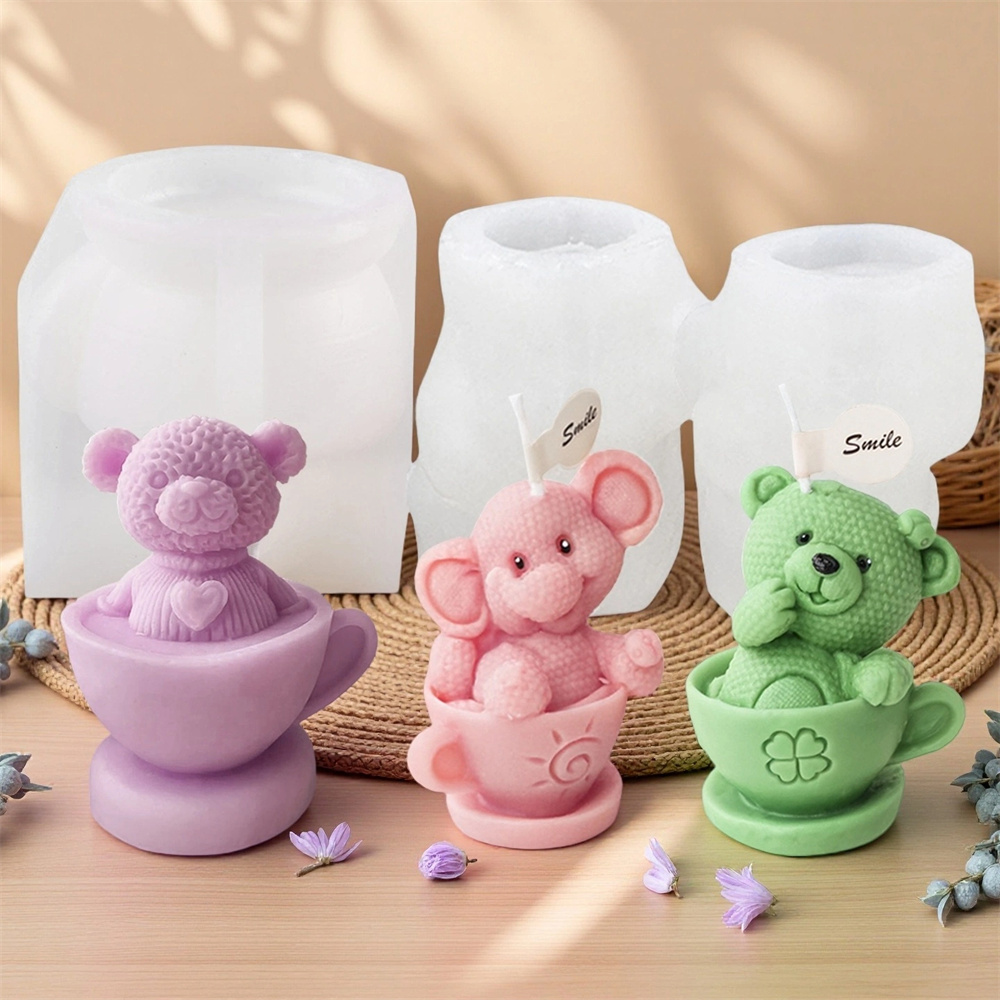 Urso de pelúcia em copo molde  - Ceramic Candle Vessel avaliação e preço