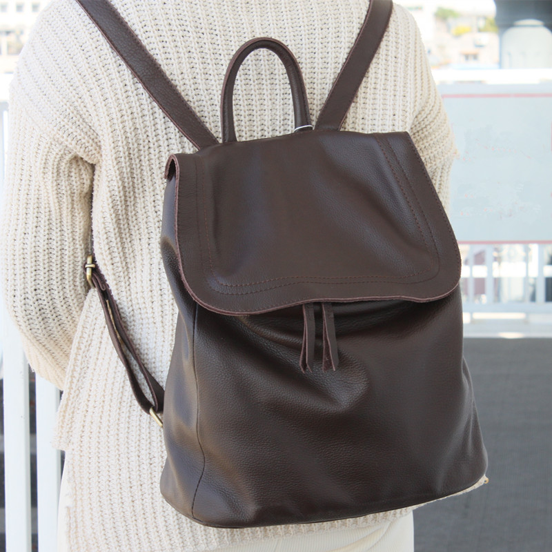 Mochila de couro genuíno femin - Interior Design Simple avaliação e preço